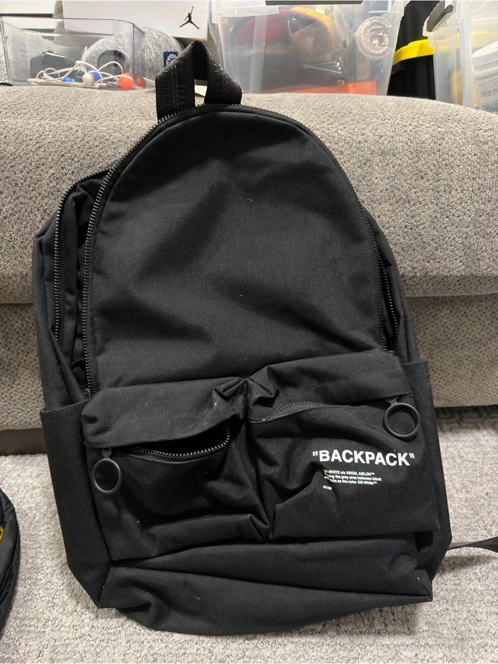 Off-White Black Backpack with 